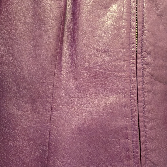 Vintage Y2K MS Maxima purple leather jacket sz L - Picture 3 of 12